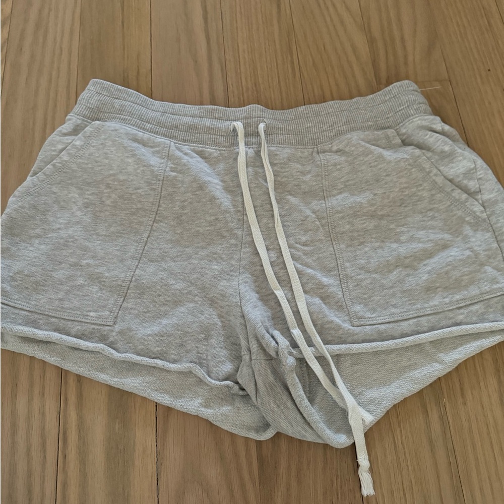 Aerie Cozy Gray Drawstring Shorts